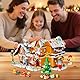2025 Weihnachts Lebkuchenhaus Bausatz mit Licht – 3 Stilmodi Weihnachtsdorf Bausteine mit Weihnachtsmann Weihnachtsbaum Zug –Weihnachts Klemmbausteine für Erwachsene Kinder Jahren 8+（1421Stück）