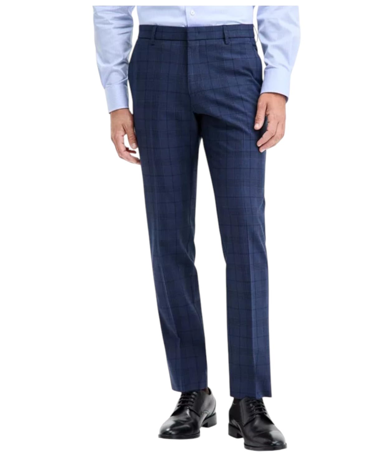 Tommy Hilfiger Mens Modern fit Dress Pants 34 30 Navy Blue Plaid Stretch