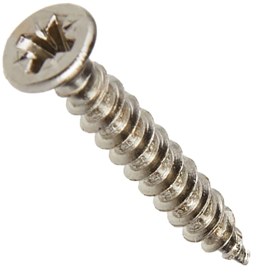 B&Q -  Classic Multi-Purpose Reduced Head Countersunk Nickel Piano Hinge Woodscrews3.0 X 20 (200Pcs)