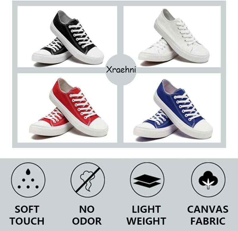 Canvas Shoes for Women Men Low Top Lace Up Sneakers Canvas Fashion Sneakers Classic Casual Walking Shoes Comfortable Breathable - Image 5