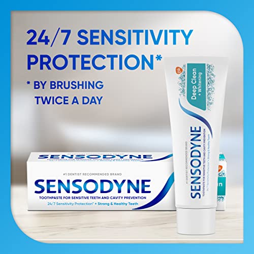 Sensodyne Deep Clean Sensitive Toothpaste, Cavity Prevention And Sensitive Teeth Treatment - 4 Ounces #TOP2