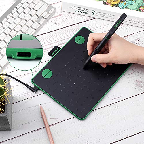 Drawing Tablet Parblo A640 6\" x 4\" Graphics Tablet, 8192 Levels Pressure Battery-Free Stylus Pen for Digital Artwork, OSU and Remote Work Online Learning
