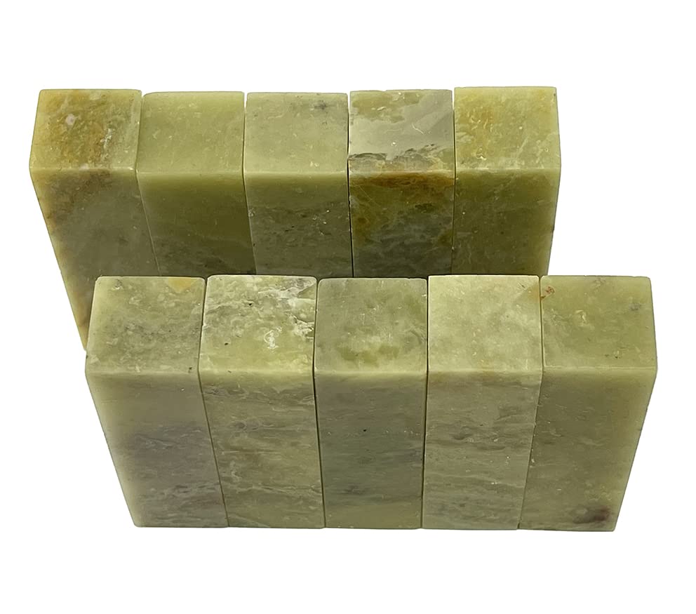 Amazon.co.jp: 弘梅堂 篆刻 印材 青田石（15mm×50mm）青田青白章 1.5cm