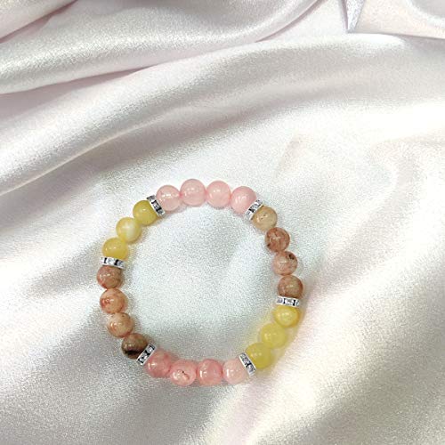 Image of Shubhanjali Crystal Elastic 8mm Stretch Customized Bracelet for Men and Women-(Standard,Multicolor)