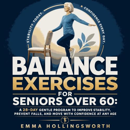 Page de couverture de Balance Exercises for Seniors Over 60: A 28-Day Gentle Program to Improve Stability, Prevent Falls, and