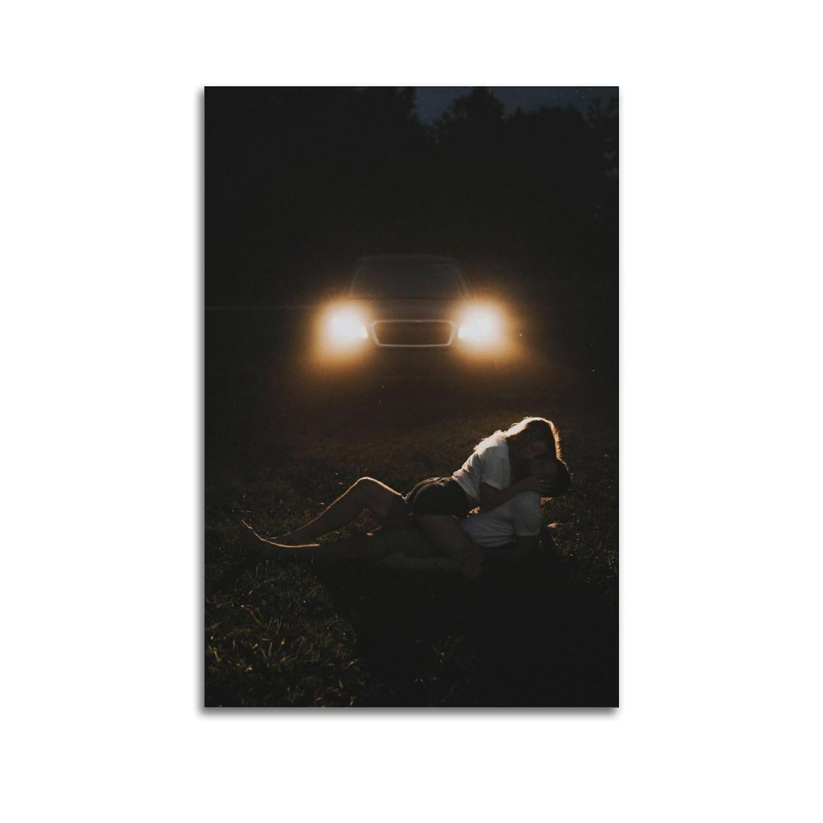 XKUGA Starry Night Ambiance Poster Space Cosmic Cozy Couple Modern Decorative Canvas Prints - Ideal Wall Art for Family, Man Cave, Game Room, Boys & Girls Bedroom 16x24inch(40x60cm)