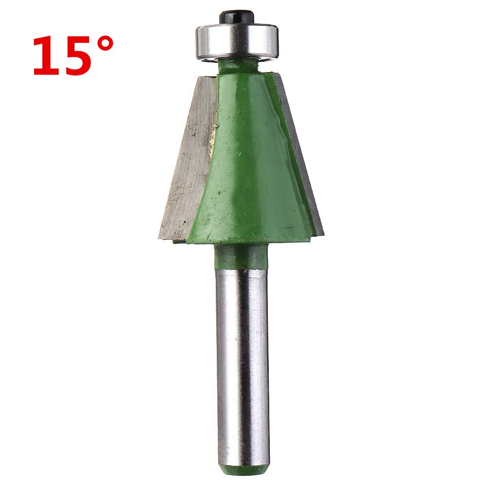 Broca de enrutador biseladora de vástago de 8 mm Fresa de 11.25-45 grados para carpintería - # 1