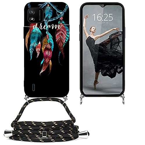 EuoDuo Compatible avec wiko Y82 Coque Cordon Tour de Cou Telephone Portable Réglable Collier Étui...