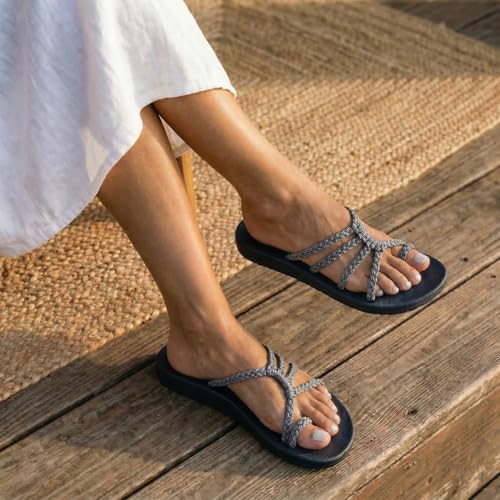 Image of Plaka Relief Flip Flops for Women with Arch Support | Comfy Sandals for Women | Perfect for the Beach, Long Walks or Poolside