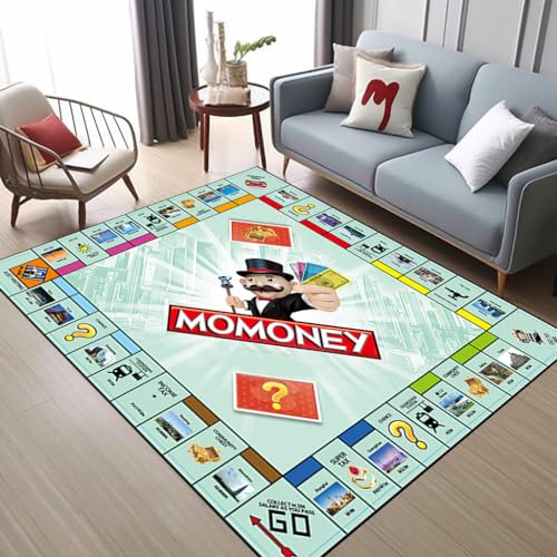 Monopoly-Teppich, Monopoly-Muster-Teppich, Unterhaltungs-Teppich, Spielteppich, Brettspiel-Teppich,...