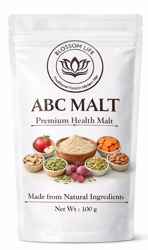 Blossom Life ABC Malt Powder | 100g | Nutrition drink | Protein Enriched Millet Health Drink Mix | Apple | Beetroot | Carrot | Iron & Calcium Source | Nutrition Drink for Adults & Kids (100g)-image-24