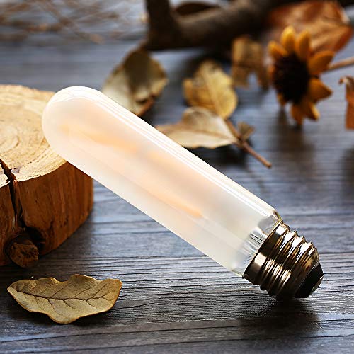 Dimmable 8W Led Edison Frost Tubular Bulb,2700K Warm White, T10/T30 Vintage Filament Led Light Bulb 75W Equivalent,E26 Base Frosted Glass Cover, 700 Lumens,Pack Of 6 #TOP1