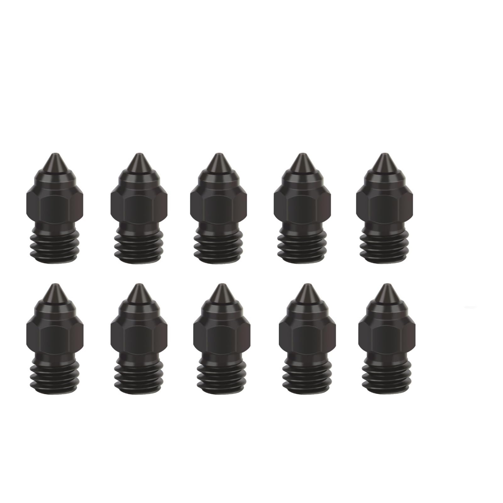 Juego de Boquillas, Compatible con CR-6 SE Ender 3 S1 Pro, Kit Acero Latón | Boquillas chapadas en cobre de acero duro y latón for impresora(10pcs-Hardened,1.0mm)