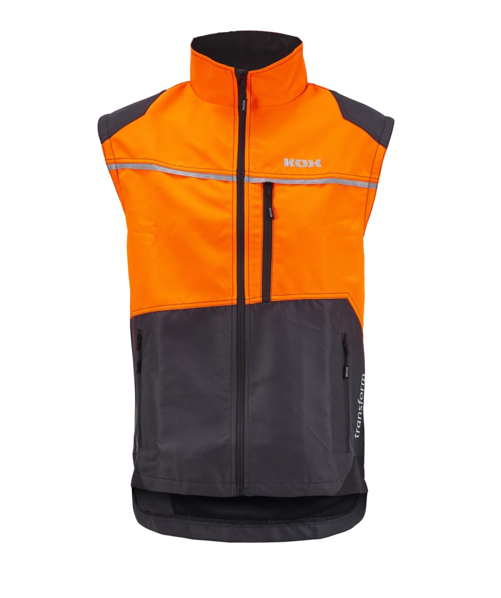 KOX Forstjacke Transform Anthrazit/Orange Größe 54/56