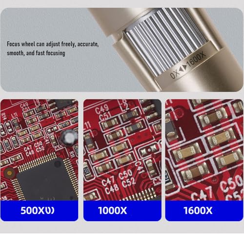 Microscope USB 1600X HD WiFi numérique avec support réglable pour soudure