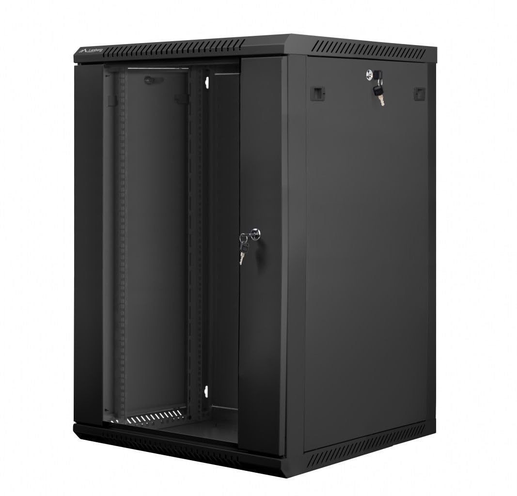 LANBERG - Rack Cabinets Wall-Mounted Rack 19" Demounted Flat Pack 18u/600x600mm Black