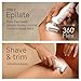 Braun Silk-épil 9 Flex SkinSpa, Epilator with 360° Flexible Head for Easy Hair Removal, Wet & Dry, Lasting Smooth Skin, All-in-One Kit, with Body Mini Shaver, SES9-481 3D, White/Gold