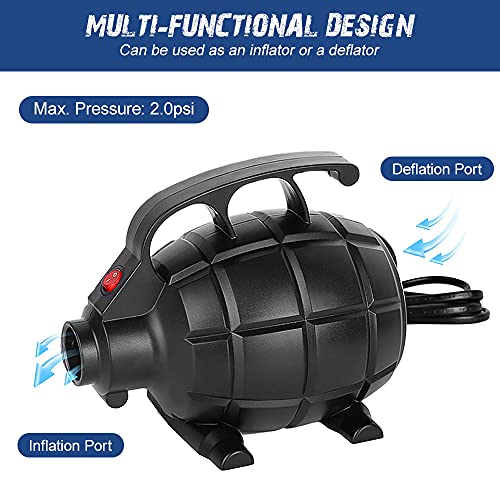 lifcasual Bomba de ar portátil 500W bomba de colchão de ar cama de ar piscina brinquedo jangada barc