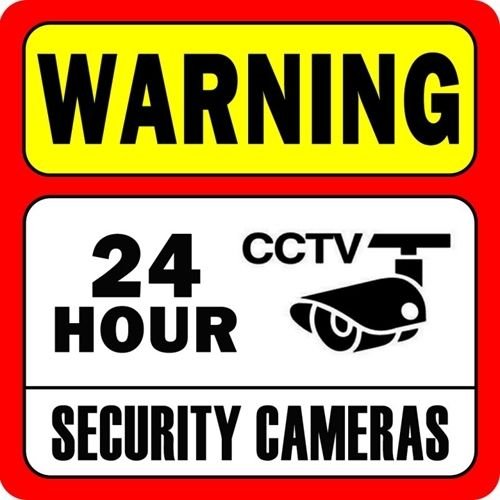 10pk 6'' CCTV Home Surveillance Security Camera Warning Video Sticker Decal Signs Buy Online in