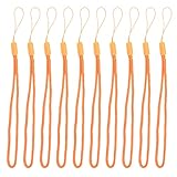WATIIFUFU Lanières pour Téléphone Portable Résistantes et Portables Poignet Lot de 10 en Nylon Orange 3,0 Mm pour Usage Extérieur et Domestique