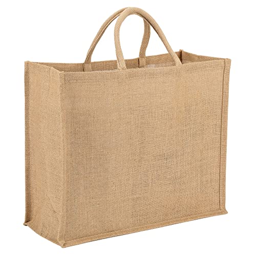 La cordeline Borsa shopper multiuso in tela di iuta, 25 l, 45 x 19 x 33 cm, colore naturale