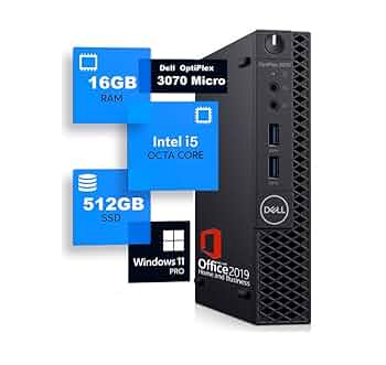 DELL OptiPlex 3070 Micro i5 SSDミニPC Amazon.co.jp: 【整備済み品】 Dell 超ミニPC OptiPlex 3070