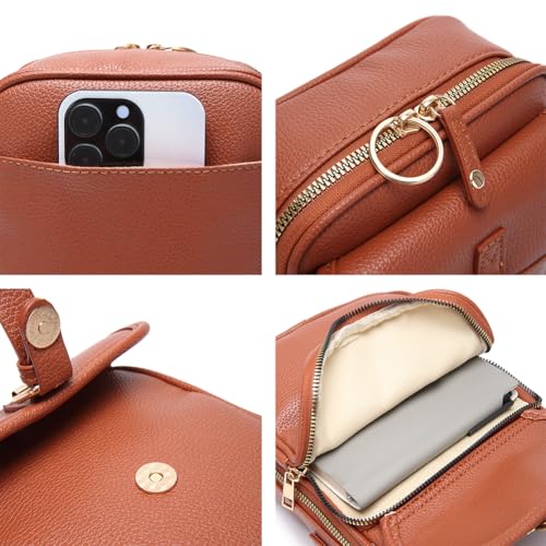 Collaboraten1 Crossbody Leather Bag, Small Messenger Bag Crossbody Bag, Vintage Cross Body Shoulder Purse with Card Slots4