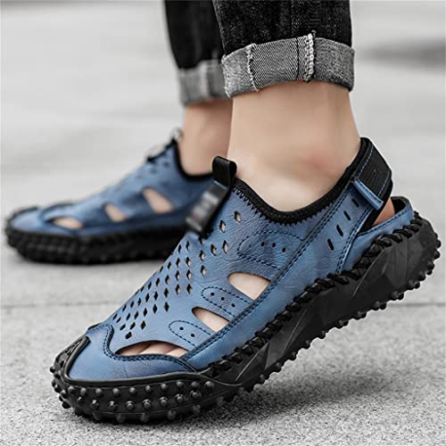 Outdoor Leather Men Casual BeachClimbing Beach Shoes Outdoor Sneakers Breathable Slip-on Fishing Sandals3