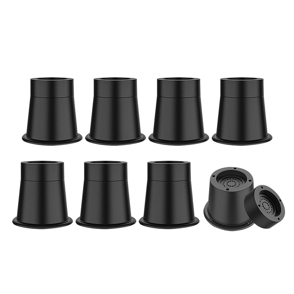 CTRLZS 3 Inch Bed Risers Heavy Duty Furniture Riser, Bed Lifts Risers, Bed Elevator Supports Up to 6,000 Lbs 8 Pack