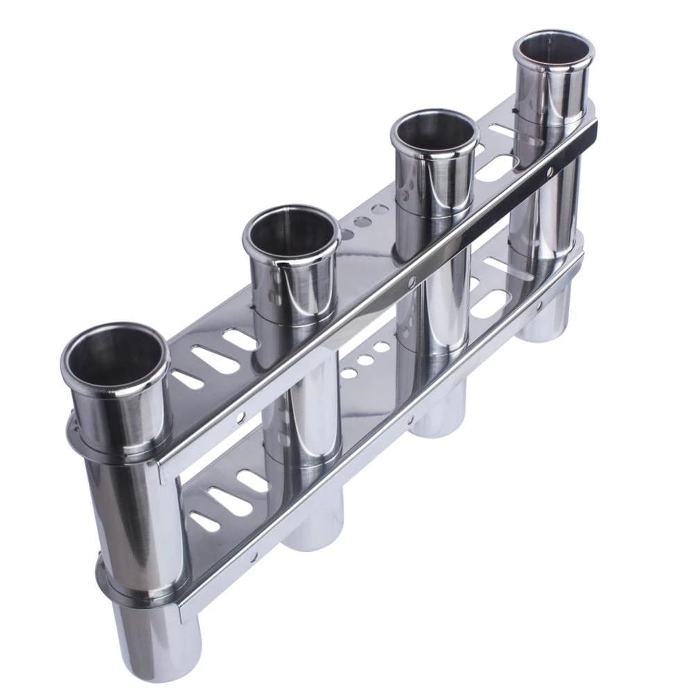 Porta Canne da Barca Supporto for Canna da Pesca in Acciaio Inossidabile 316 di Grado Marino a 4 Tubi for Accessori for organizzatori di stoccaggio di Barche da Yacht