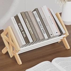 THYGIFTREE Kippbares Holz Bücherregal Schreibtisch-Organizer
