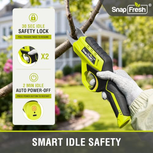 Image of SnapFresh 4V Electric Pruning Shears, 0.8 inch Cutting Capacity w /Extra Blade