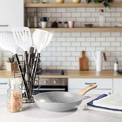 Country Kitchen Cookware Forged Aluminum Frying Pan, Non Stick Speckled Skillet, For Gas, Electric, Induction Cooktop, 8 Inches (Charcoal) 2 Gallery Image Country Kitchen Cookware Forged Aluminum Frying Pan, Non Stick Speckled Skillet, For Gas, Electric, Induction Cooktop, 8 Inches (Charcoal) 2 Gallery Image