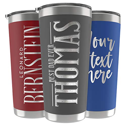 Personalized Gifts For Men - 20 Oz. Custom Tumblers w/Lid