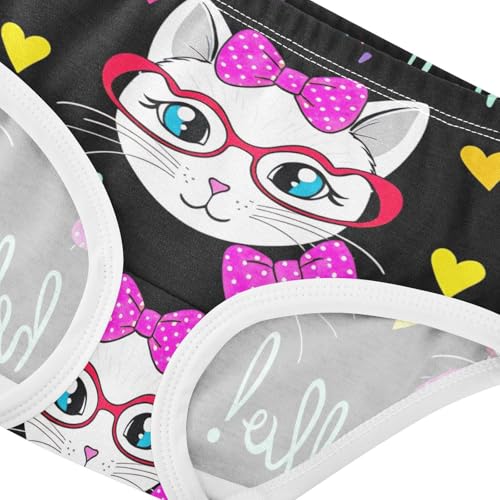 Girls Underwear Toddler 2t Cotton Girl Panties Cute Stylish Undies Kids Briefs Cute Cat Faces Black4