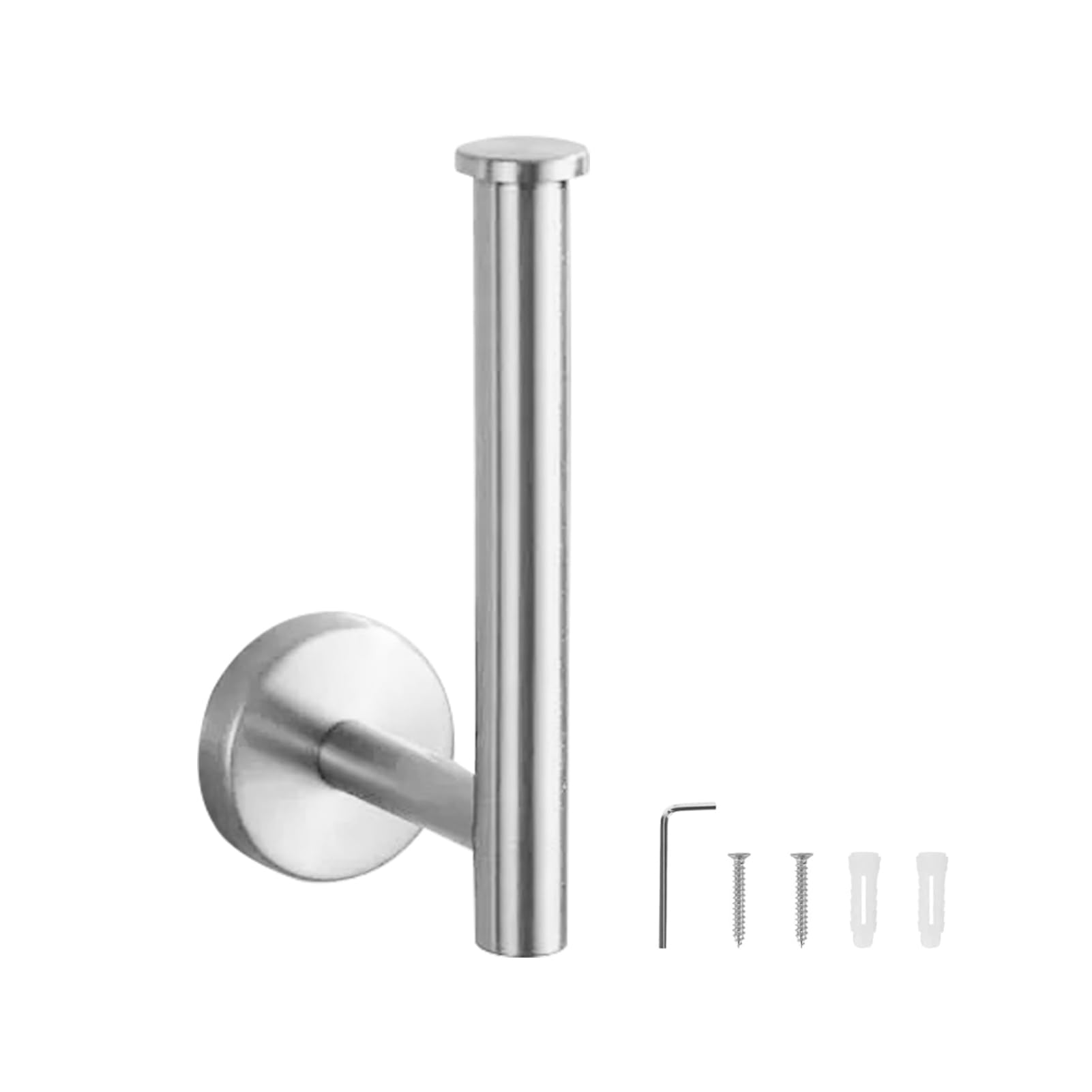 Toilet Roll Holder Wall Mounted SUS 304 Stainless Steel Chrome Toilet Paper Holder Waterproof Rotateproof Tissue-Holder for Bathroom and Kitchen Storage