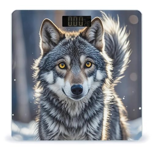 Báscula digital inteligente para peso corporal Cute Wolf miniatura 1