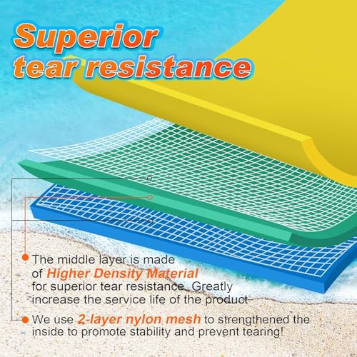 CTSC Floating Water Mat, 305 x 150cm Schwimmende Wassermatte, Wassermatt, reißfeste 3-lagigen XPE-Schaummatte, EIN toller Begleiter für Bootsfahrten und Poolspaß