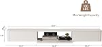 FurniNova High Gloss Floating TV Stand with Drawers,47'' Wall Mounted TV Cabinet,Floating TV Console Entertainment Center Media Console with Storage for Bedroom Living Room(White)