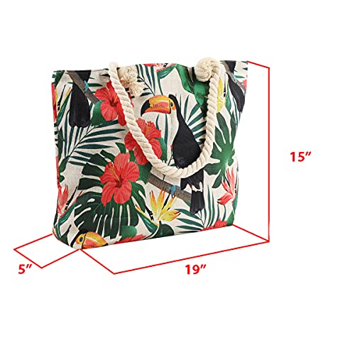 Nollia Women's Summer Tote Bag, Large Shoulder Bag + Great For Beaches, Boardwalks & Vacation Fun! #TOP3