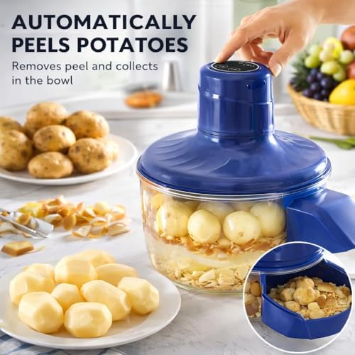 Pelador automático de frutas con un solo botón y batería recargable 3