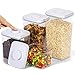 Uamector Vorratsdosen mit Deckel Luftdich, One Hnaded Operated Vorratsbehälter Set, BPA-FREI Luftdicht Stapelbar Containers für trockene Müsli, Speisekammer, Müsli, Snack, Zucker, Kaffee (4 PACK) MI 4 günstig Kaufen-Uamector Vorratsdosen mit Deckel Luftdich, One Hnaded Operated Vorratsbehälter Set, BPA-FREI Luftdicht Stapelbar Containers für trockene Müsli, Speisekammer, Müsli, Snack, Zucker, Kaffee (4 PACK)