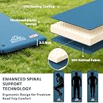 Self-Inflating Sleeping Pad for Camping ,3.5”Thick Camping Mattress Blue - Image 4