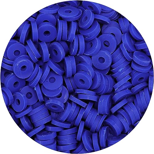 Bundooraking 2000pcs Dark Blue Clay Round Beads (6mm) Clay Beads for Jewelry Making Bracelets Necklaces Small Pack