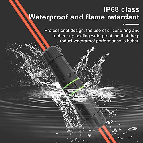 PNGKNYOCN SC Fiber Optical Waterproof Connector & Adapter - IP68 Rating, Duplex Cable, Outdoor Use, Black, 0.15 mètres - Image 4