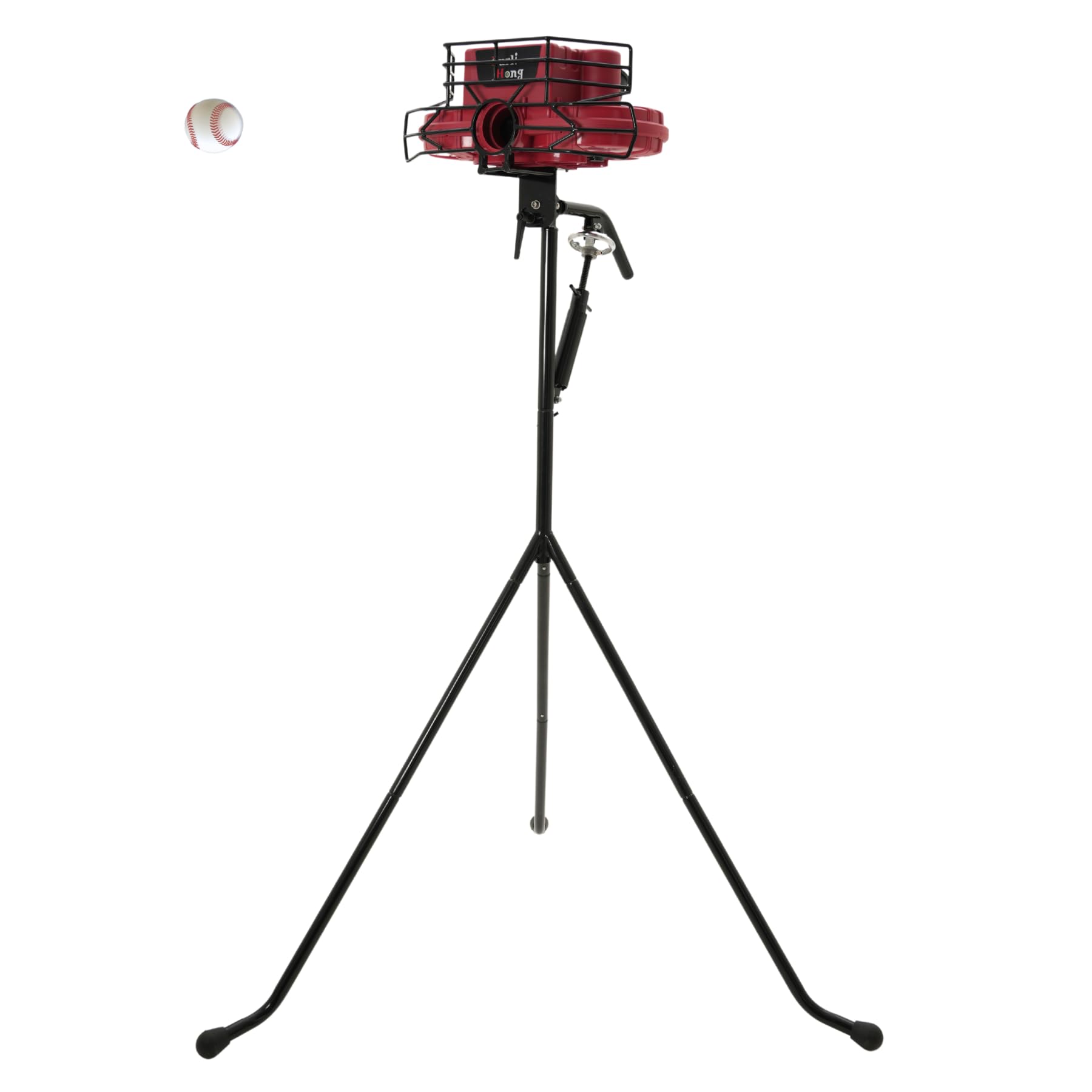 Furlihong 737BHA Lanzadora 2 en 1 para Béisbol y Críquet – Ángulo y Velocidad Ajustables, Ruedas Dobles, 30–95 mph, Lanza Varios Tipos de Pitches, Incluye 3 Pelotas