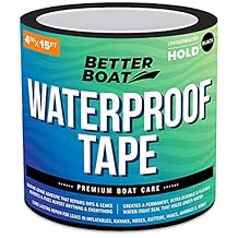 Better Boat Black Waterproof Tape for Leaks, Heavy Duty Marine Grade Sealant, 15 ft x 4 in, for Pools, Gutters, Underwater Repair, Patching and Sealing