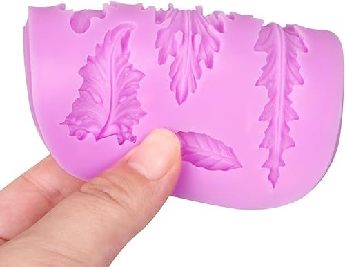 Miniatura 8 de Moldes de silicona para fondant de hojas, molde para pastel de hoja de arce, hojas de helecho y chocolate, molde para hornear para decoración de
