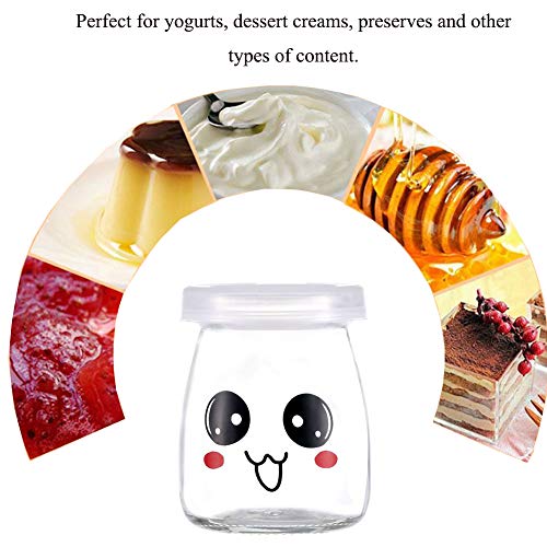 12 Barattolo per Yogurt in Vetro con Coperchio