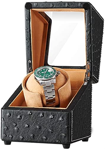 CWZZWS Garcan Automatic Single Watch Winder Box 5 Modo de rotación Soft Flexible Watch Almohada Dual Papelera Accesorios de Motor silencioso Rojo   B, (Rojo B)